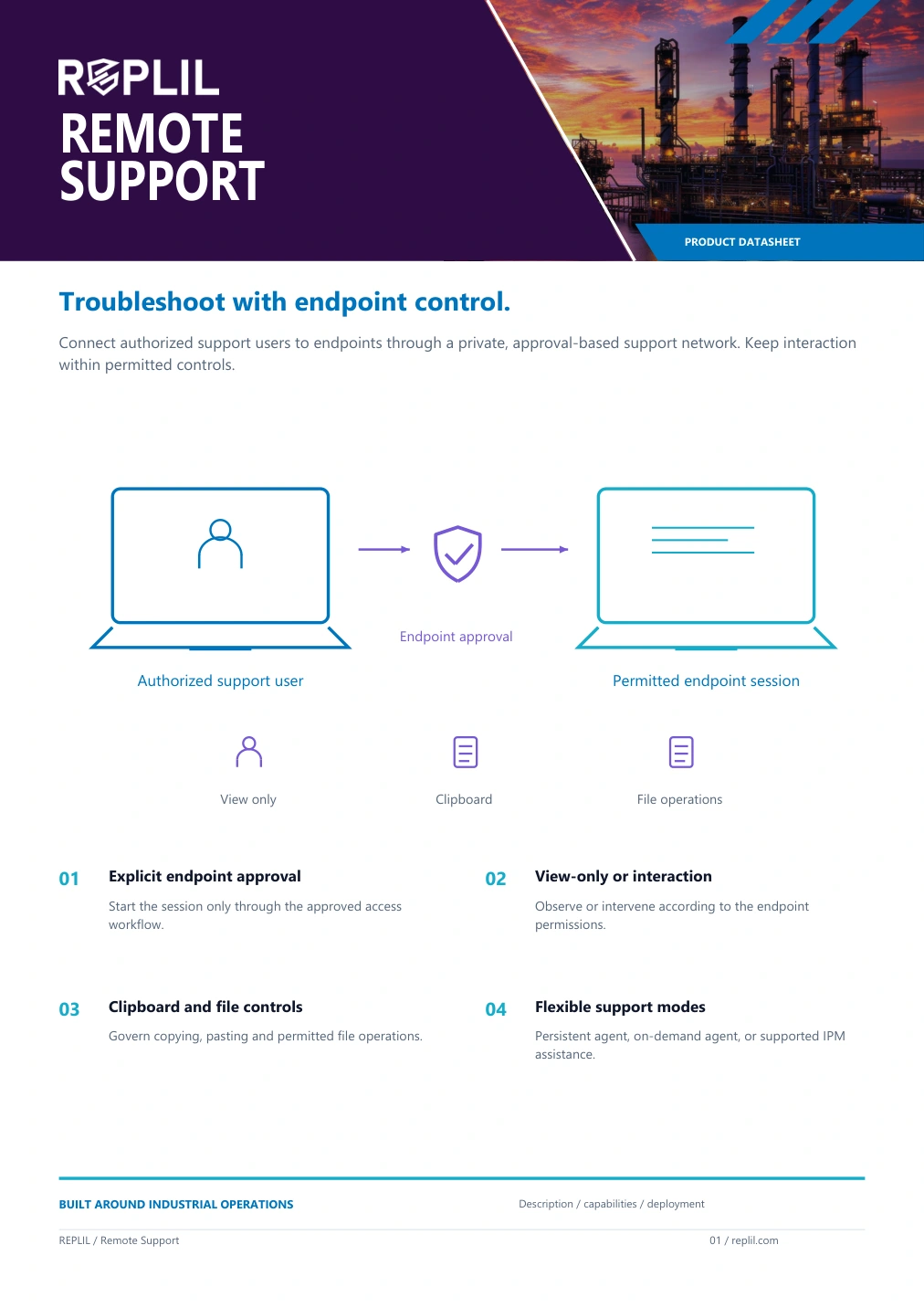 REPLIL Remote Support datasheet cover
